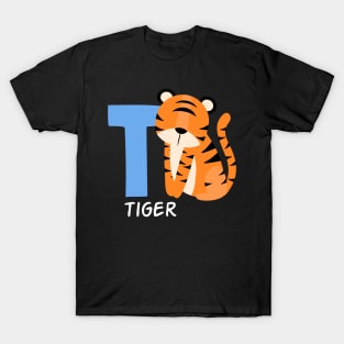 Tiger Alphabet T funny T-Shirt